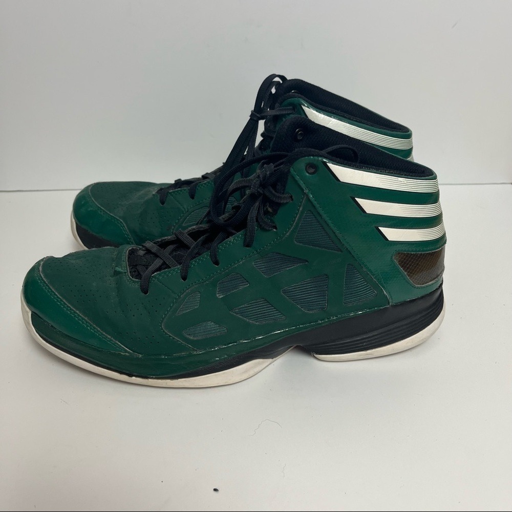 Adidas Green Basketball Shoes - Picture 2 of 13